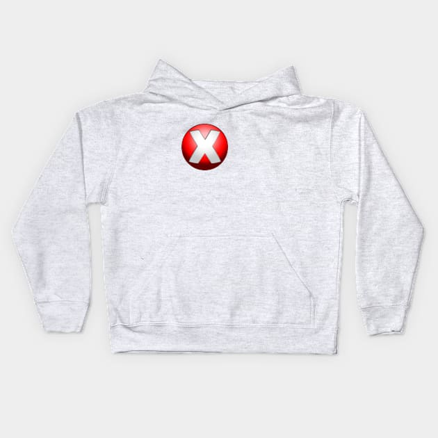 XO Chest Logo Kids Hoodie by triggerleo